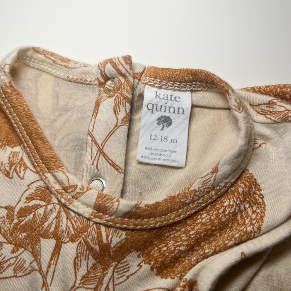 Kate Quinn Bamboo Feel/Modal Flutter Bodysuit Sunflowers - Picture 3 of 3